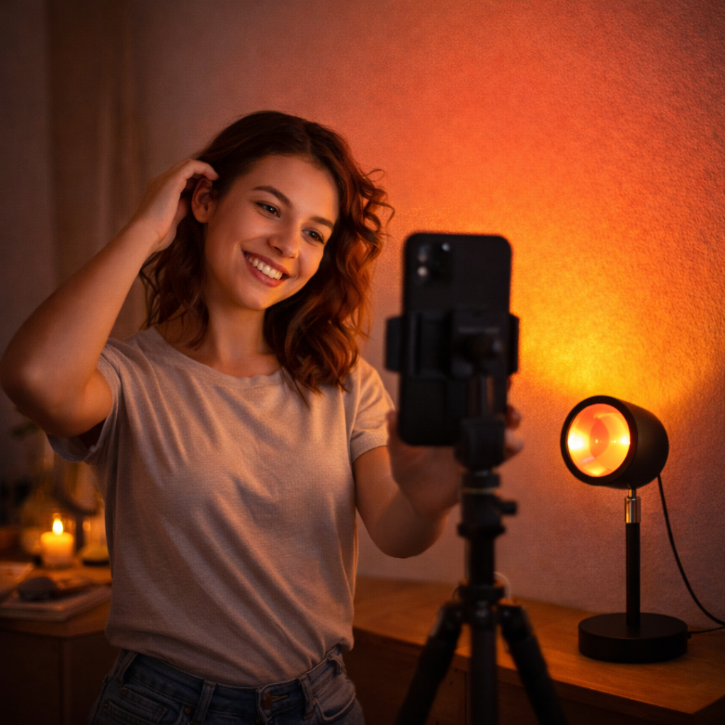 SereniGlow™ Rainbow Sunset Projection Lamp