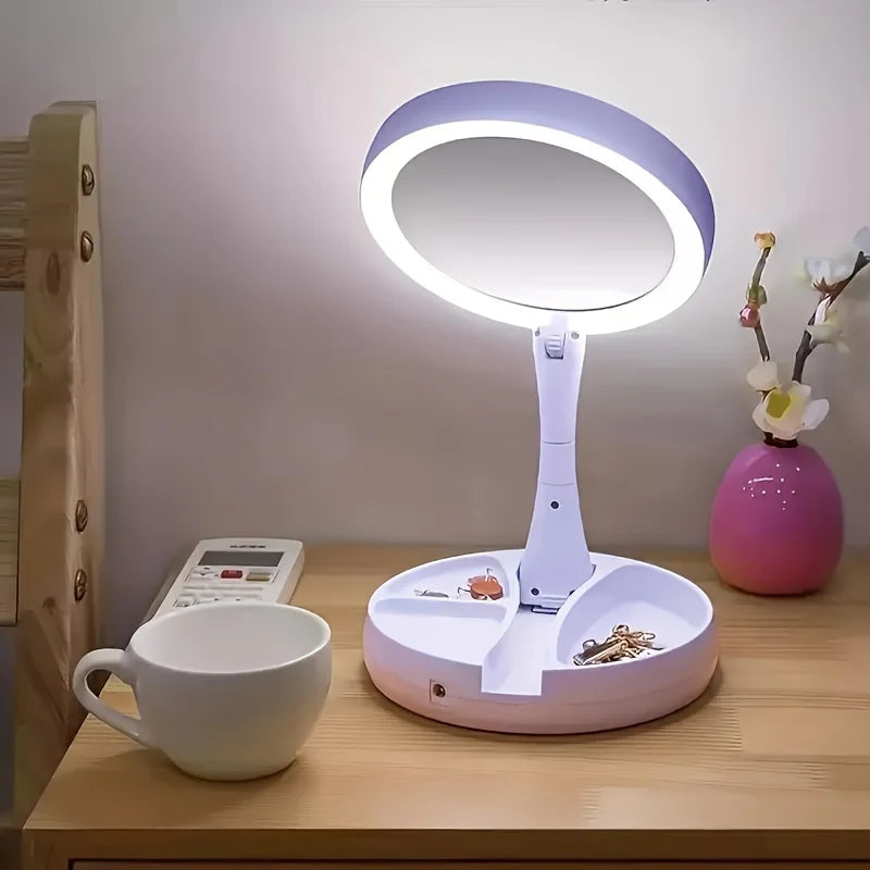 Foldable LED Vanity Mirror